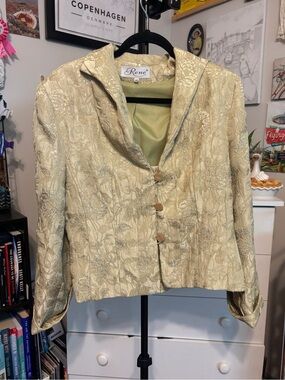 Women's Light Gold Brocade Jacket